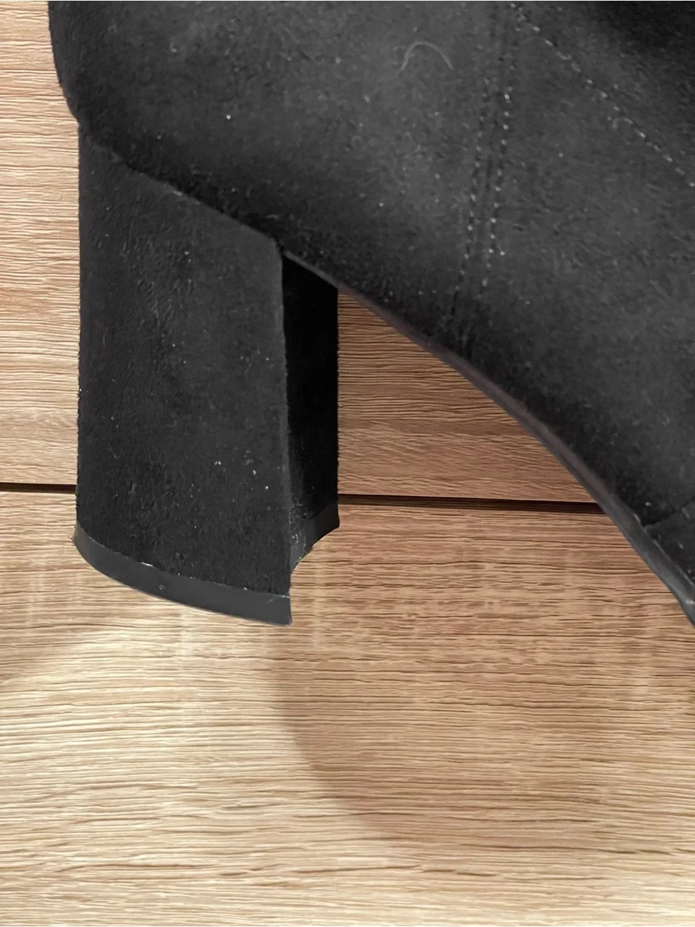 Marc Fisher Black Suede Look Over-the-Knee Block Heel Boots